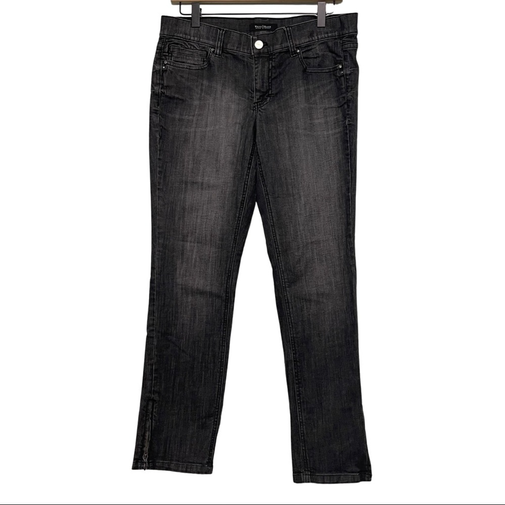 White House Black Market Slim Ankle Jeans Noir Size 8